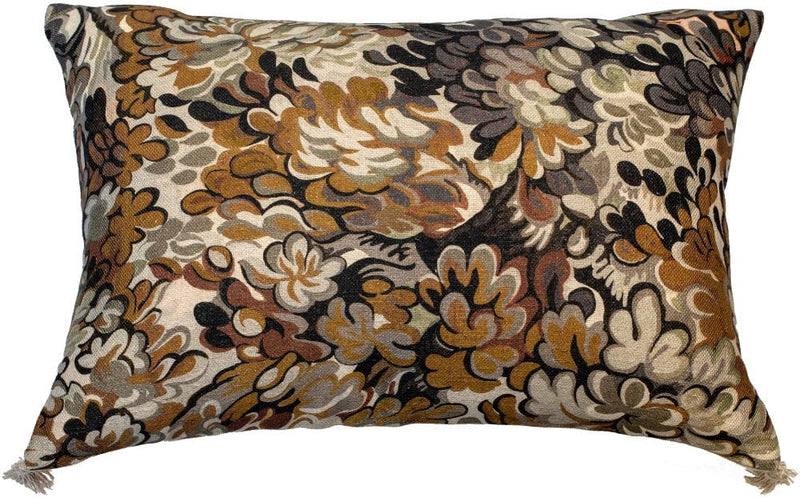 Atmacha Home & Living Cushion 35x55 cm / Assorted EARTHY FLORAL ON LINEN WITH TASSELS 35x55 cm