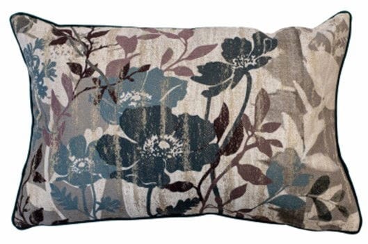 Atmacha Home & Living Cushion 35x55 cm / Assorted FLORAL SILHOUTTE IN PLUMS AND TEALS 35x55 cm