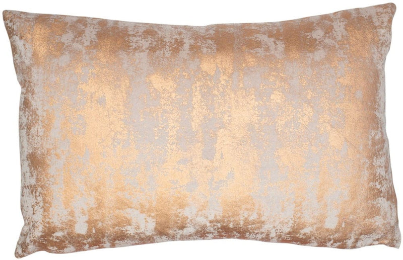 Atmacha Home & Living Cushion 35x55 cm / Silver COPPER FOIL ON PALE SILVER VELVET Silver / 35x55 cm