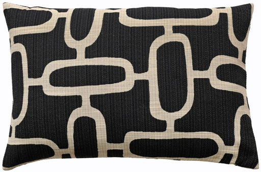 Atmacha Home & Living Cushion 40x60 cm / Black ABSTRACT CHAINS JACQUARD BLACK 40 X 60 Black / 40x60 cm