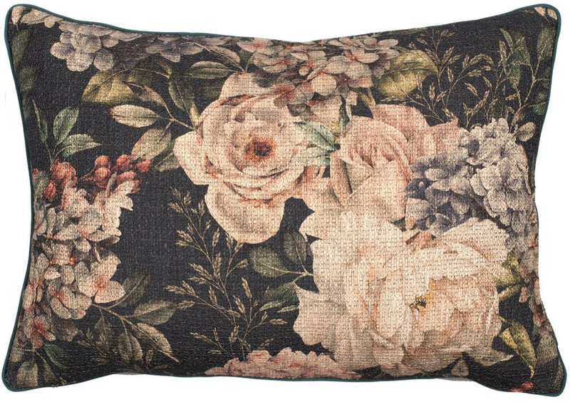 Atmacha Home & Living Cushion 40x60 cm / Grey MOODY FLORAL ON GREY LINEN 40 X 60 Grey / 40x60 cm