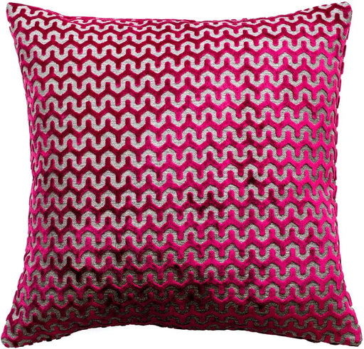 Atmacha Home & Living Cushion 43x43 cm / Assorted CUT VELVET WAVE FUSCHIA 43x43 cm