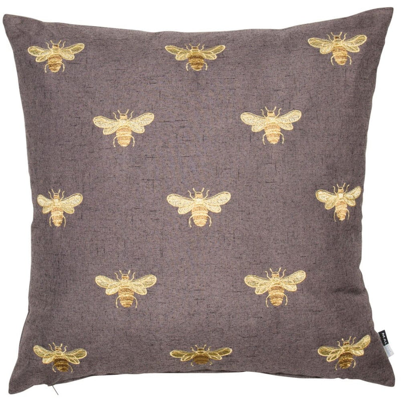 Atmacha Home & Living Cushion 43x43 cm / Assorted EMB BEES ON FAUX LINEN 43x43 cm