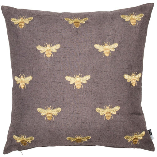 Atmacha Home & Living Cushion 43x43 cm / Assorted EMB BEES ON FAUX LINEN 43x43 cm