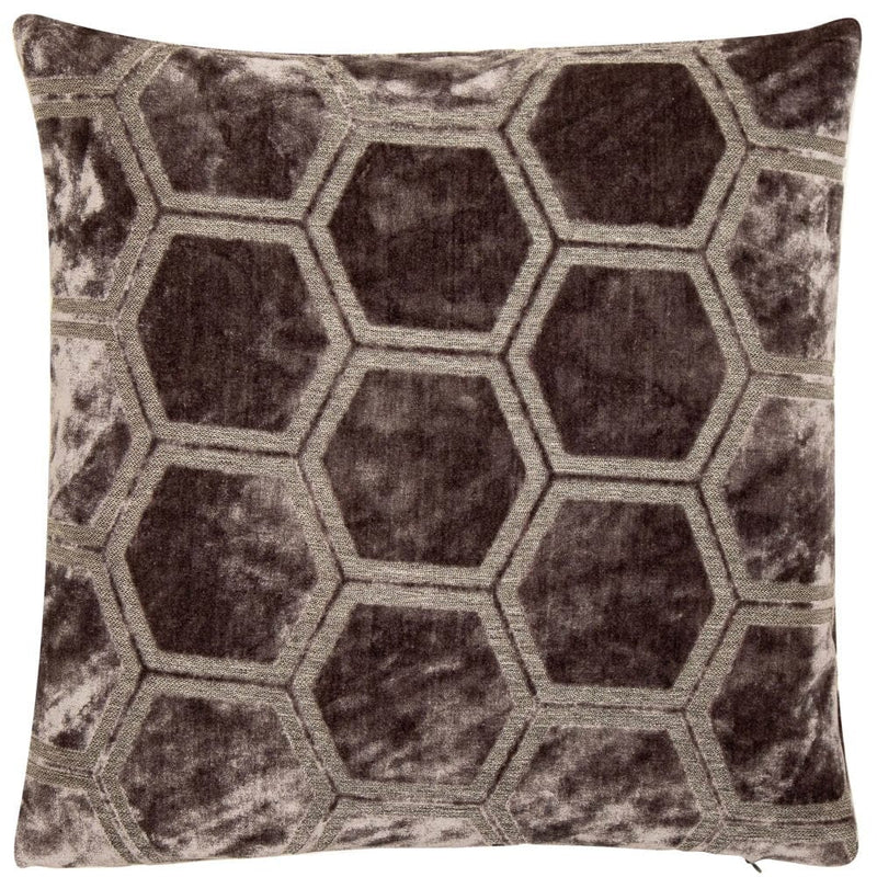 Atmacha Home & Living Cushion 43x43 cm / Assorted LARGE HEXAGON CUT VELVET SLATE 43x43 cm