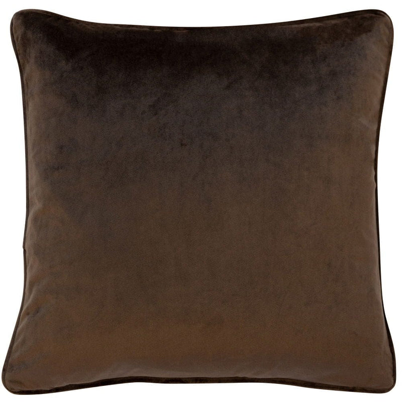 Atmacha Home & Living Cushion 43x43 cm / Assorted PIPED VELVET CUSHION CHOCOLATE 43x43 cm