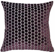 Atmacha Home & Living Cushion 43x43 cm / Assorted SMALL HEX CUT VELVET AUBERGINE 43x43 cm