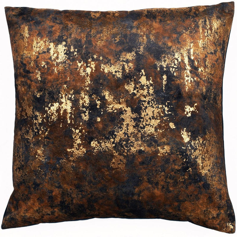 Atmacha Home & Living Cushion 43x43 cm / Green METALLIC GOLD FOIL ON RUST AND GREEN / 43x43 cm