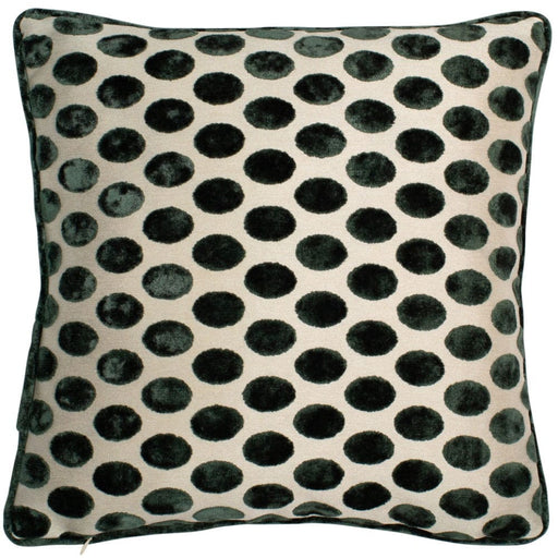 Atmacha Home & Living Cushion 43x43 cm / Green POLKA DOT GREEN  CUT VELVET WITH PIPING 43 X Green / 43x43 cm