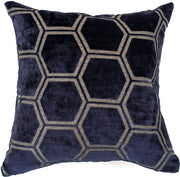 Atmacha Home & Living Cushion 43x43 cm / Navy LARGE HEXAGON CUT VELVET NAVY / 43x43 cm