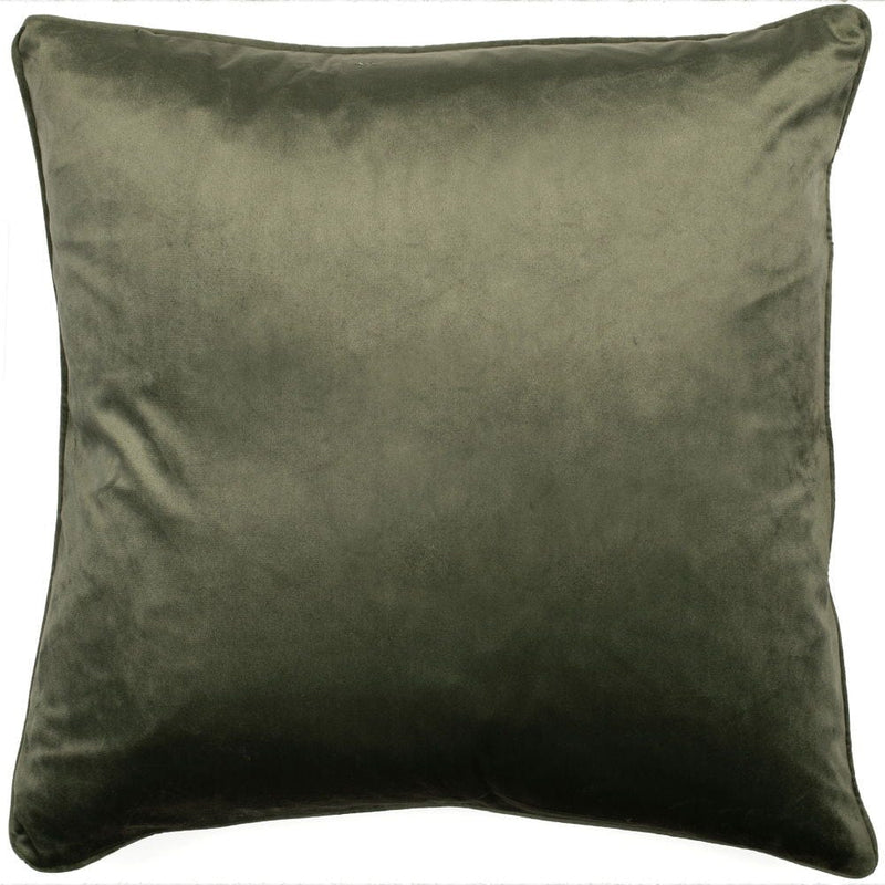 Atmacha Home & Living Cushion 43x43 cm / Olive VELVET PIPED CUSHION OLIVE / 43x43 cm