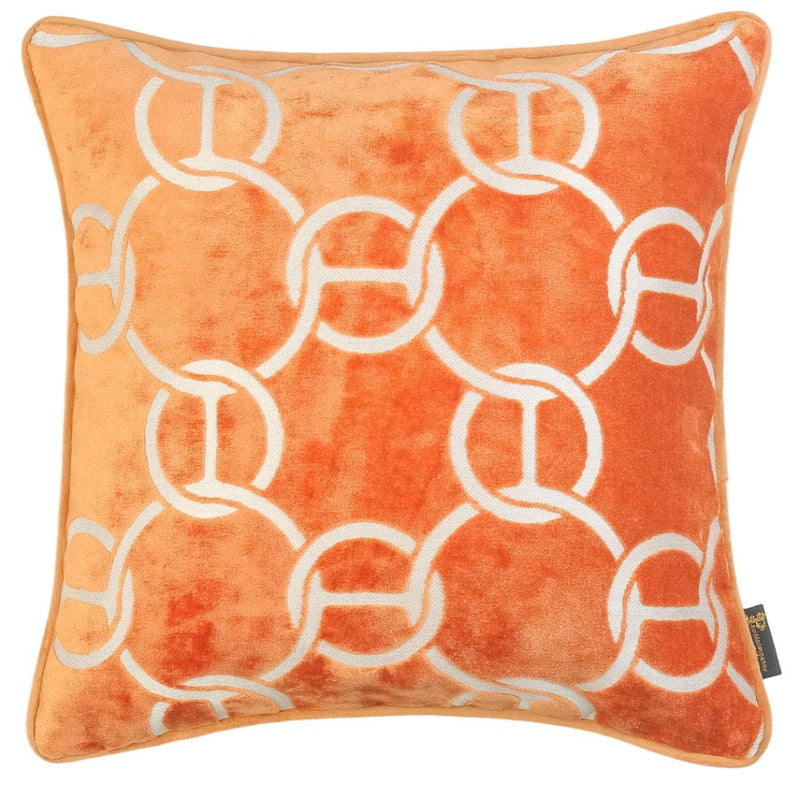 Atmacha Home & Living Cushion 43x43 cm / Orange PAUL MONEYPENNY CHAINS CUT VELV ORANGE / 43x43 cm