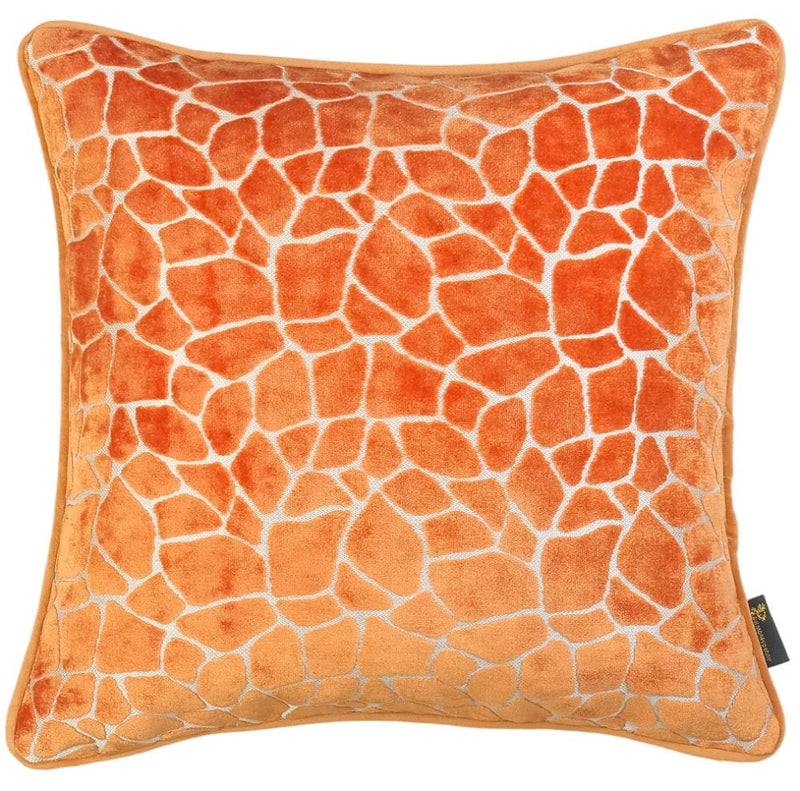 Atmacha Home & Living Cushion 43x43 cm / Orange PAUL MONEYPENNY GIRAFFE CUT VELV ORANGE / 43x43 cm