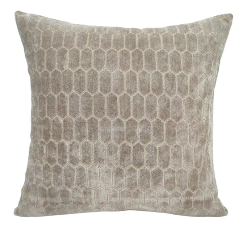 Atmacha Home & Living Cushion 43x43 cm / Taupe CUT VELVET  HONEYCOMBE  TAUPE / 43x43 cm