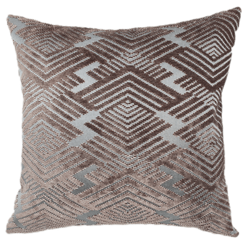 Atmacha Home & Living Cushion 43x43 cm / Taupe CUT VELVET TAUPE DIAMOND LINEN REV Taupe / 43x43 cm