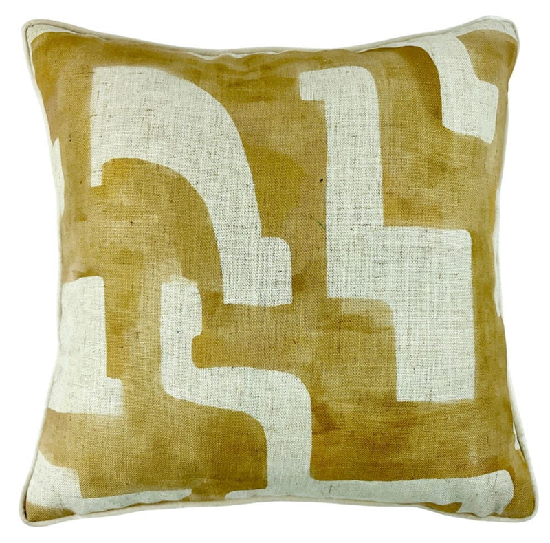 Atmacha Home & Living Cushion 45x45 cm / Assorted ABSTRACT CUSHION LIN,VELV REV WHISKEY 45x45 cm