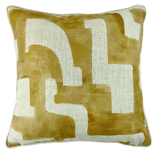 Atmacha Home & Living Cushion 45x45 cm / Assorted ABSTRACT CUSHION LIN,VELV REV WHISKEY 45x45 cm