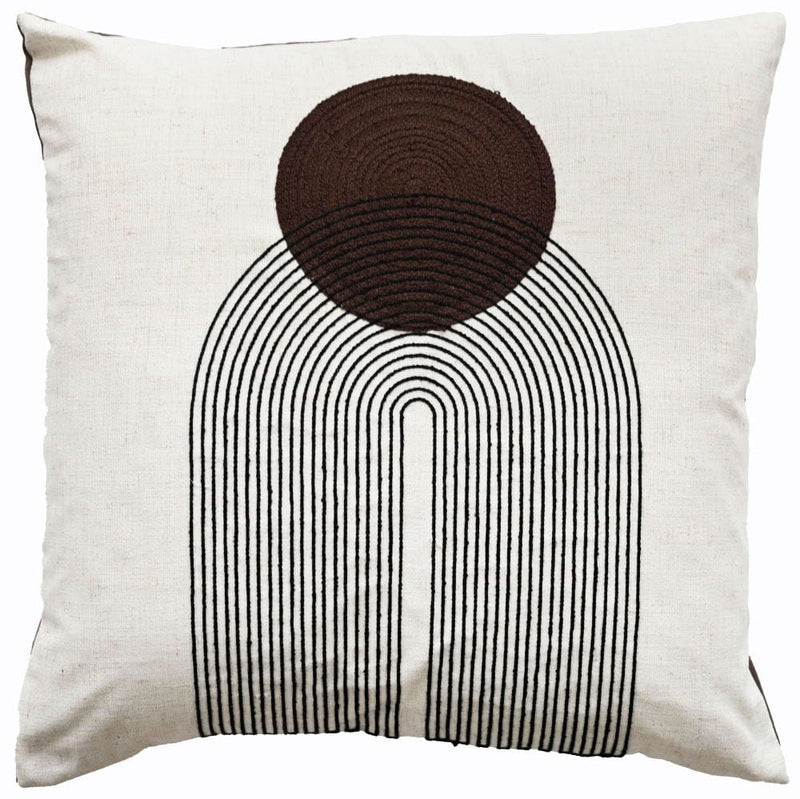 Atmacha Home & Living Cushion 45x45 cm / Assorted ART DECO DESIGN WITH CHAIN CREWEL STITCH BROW 45x45 cm