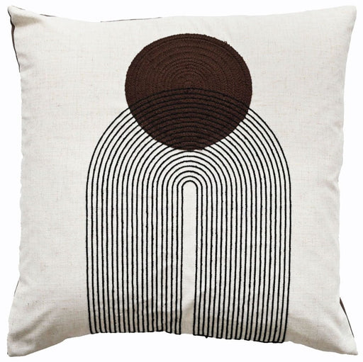 Atmacha Home & Living Cushion 45x45 cm / Assorted ART DECO DESIGN WITH CHAIN CREWEL STITCH BROW 45x45 cm