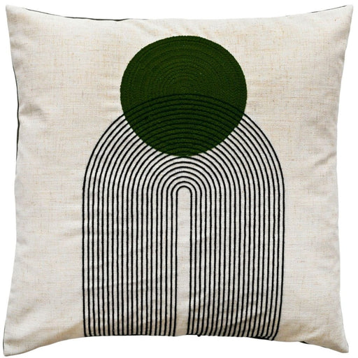 Atmacha Home & Living Cushion 45x45 cm / Assorted ART DECO DESIGN WITH CHAIN CREWEL STITCH OLIV 45x45 cm