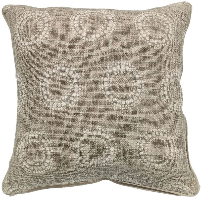 Atmacha Home & Living Cushion 45x45 cm / Assorted CIRCULAR DOT PRINT ON LOOSE WEAVE 45x45 cm