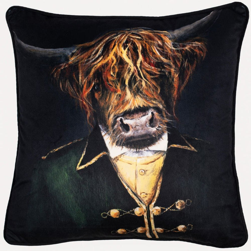 Atmacha Home & Living Cushion 45x45 cm / Assorted DRESSED PRINTED VELVET HIGHLAND COW45 X 45 45x45 cm