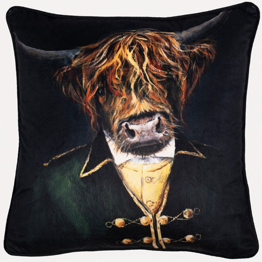Atmacha Home & Living Cushion 45x45 cm / Assorted DRESSED PRINTED VELVET HIGHLAND COW45 X 45 45x45 cm