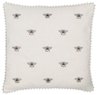 Atmacha Home & Living Cushion 45x45 cm / Assorted EMB BEES AND POM POMS 45x45 cm