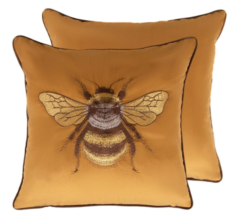 Atmacha Home & Living Cushion 45x45 cm / Assorted EMBROIDERED BEE ON VELVET 45x45 cm