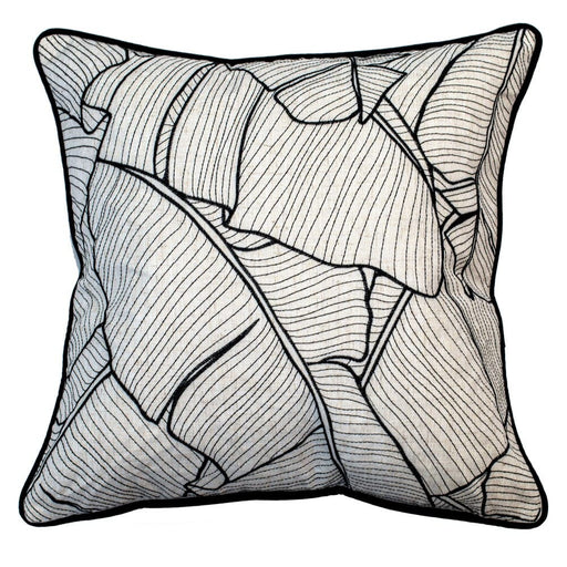 Atmacha Home & Living Cushion 45x45 cm / Assorted EMBROIDERED LARGE LEAVES MONO 45x45 cm
