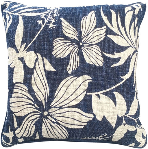 Atmacha Home & Living Cushion 45x45 cm / Assorted FLORAL PRINT ON LOOSE WEAVE INDIGO  45x45 cm