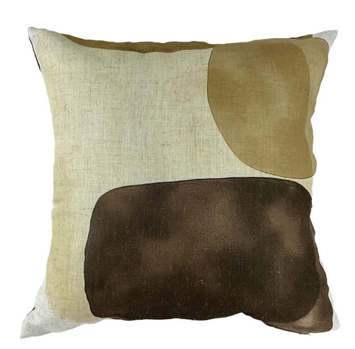 Atmacha Home & Living Cushion 45x45 cm / Assorted MODERN BUBBLE PRINTFAUX LINEN COFFEE 45x45 cm
