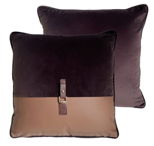 Atmacha Home & Living Cushion 45x45 cm / Assorted PAUL MONEYPENNY BUCKLE CUSHION CHOC 45x45 cm