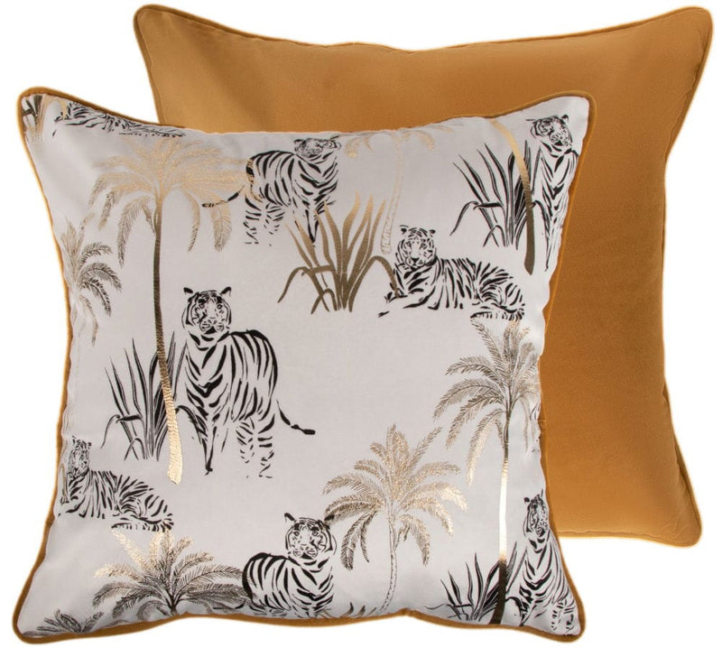 Atmacha Home & Living Cushion 45x45 cm / Assorted TIGER JUNGLE SCENE WITH FOIL 45x45 cm