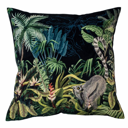 Atmacha Home & Living Cushion 45x45 cm / Black EMB LEMUR ON BLACK VELVET CUSHION Black / 45x45 cm