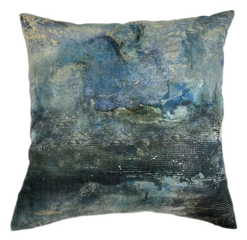 Atmacha Home & Living Cushion 45x45 cm / Blue BLUE WASHED OUT ABSTRACT Blue / 45x45 cm