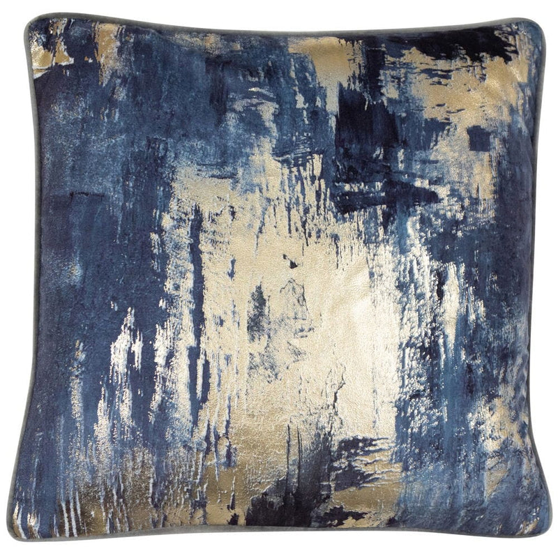 Atmacha Home & Living Cushion 45x45 cm / Blue PRINTED DENIM BLUE W. GOLD FOIL Blue / 45x45 cm