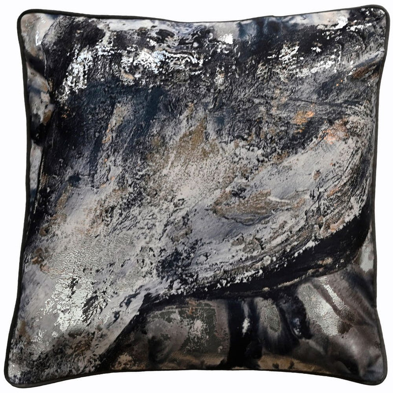 Atmacha Home & Living Cushion 45x45 cm / Blue RAJAN SETH BLUE/GREY PRINT WITH SILVER FOIL 4 Blue / 45x45 cm