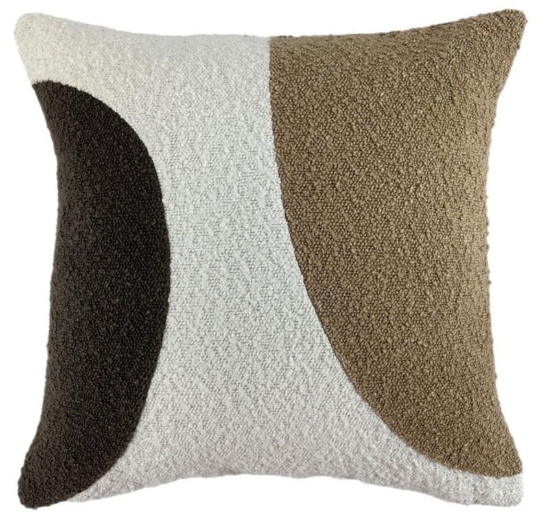 Atmacha Home & Living Cushion 45x45 cm / Brown BOUCLE CIRCLES IN NAT & BROWN WITH BOUC REV 45X45 Brown / 45x45 cm