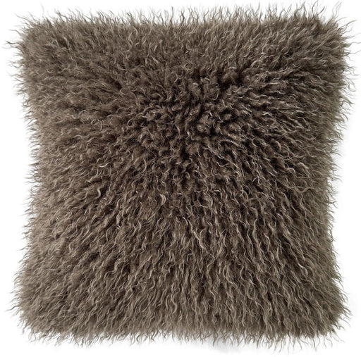 Atmacha Home & Living Cushion 45x45 cm / Brown TEXTURED FAUX MONGOLIAN FUR CUSHION BROWN  45 Brown / 45x45 cm