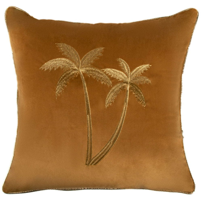 Atmacha Home & Living Cushion 45x45 cm / Gold GOLD EMB PALMS ON WHISKY Gold / 45x45 cm