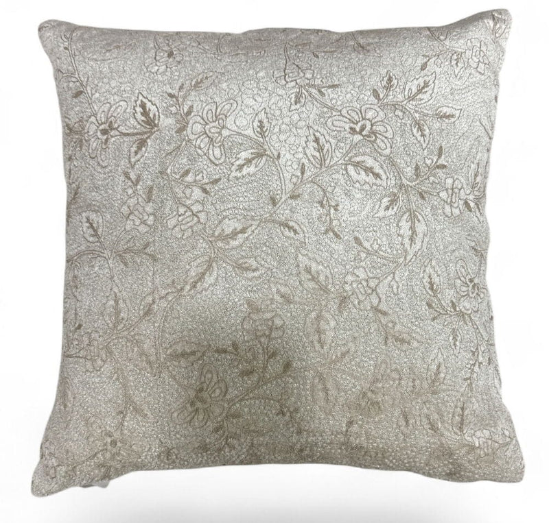 Atmacha Home & Living Cushion 45x45 cm / Gold WHITE  DELICATE FLORAL EMB WITH GOLD / 45x45 cm