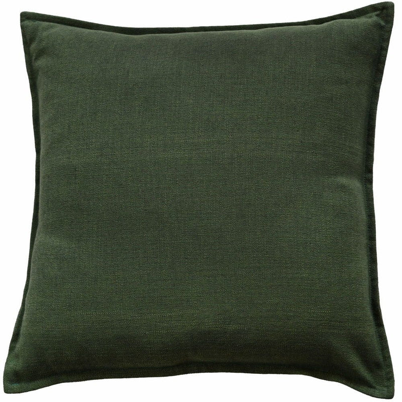 Atmacha Home & Living Cushion 45x45 cm / Green POLY LINEN MIX WITH FLANGE DK GREEN / 45x45 cm