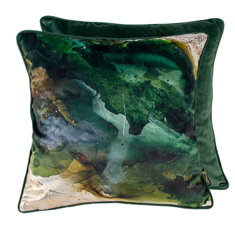 Atmacha Home & Living Cushion 45x45 cm / Green PRINTED CUSHION GREEN SPILT PAINT Green / 45x45 cm