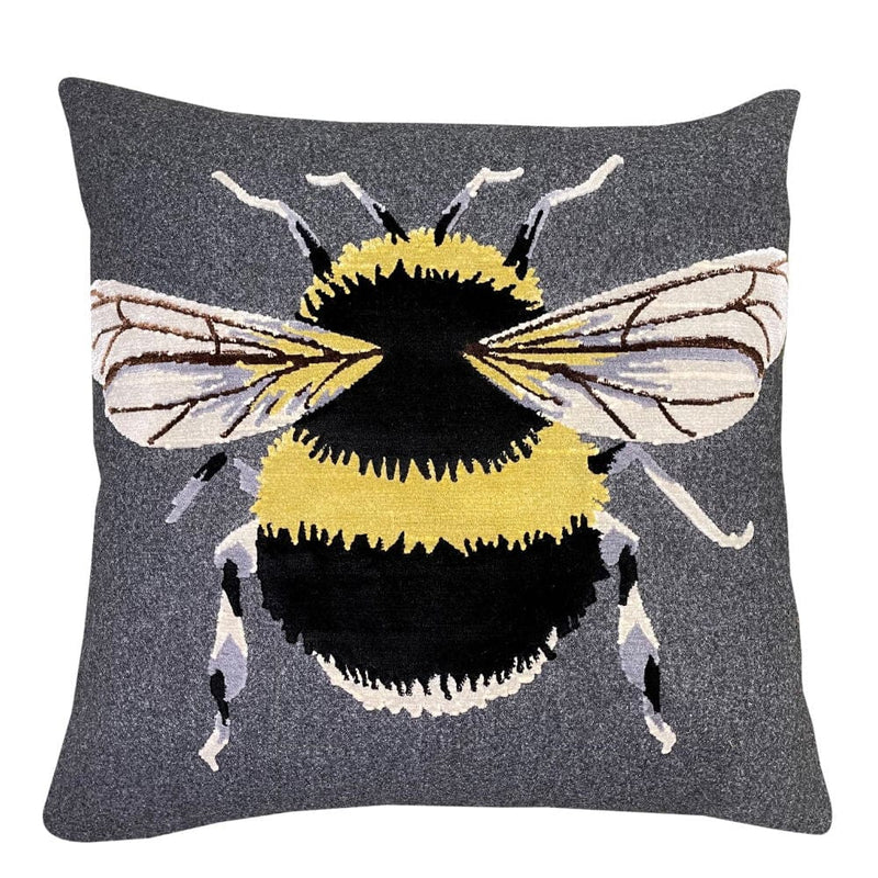 Atmacha Home & Living Cushion 45x45 cm / Grey EMB BEE CUSHION ON GREY FELT Grey / 45x45 cm