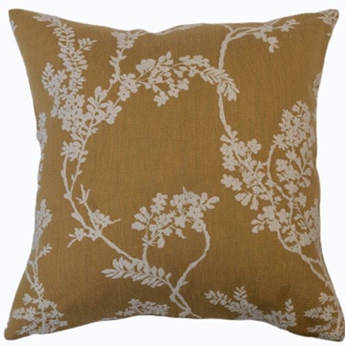 Atmacha Home & Living Cushion 45x45 cm / Mustard WHITE FOILAGE ON MUSTARD 3D  45 45 Mustard / 45x45 cm