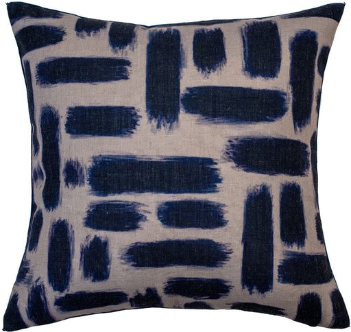 Atmacha Home & Living Cushion 45x45 cm / Navy ABSTRACT PRINTED LINES ON LINEN NAVY / 45x45 cm