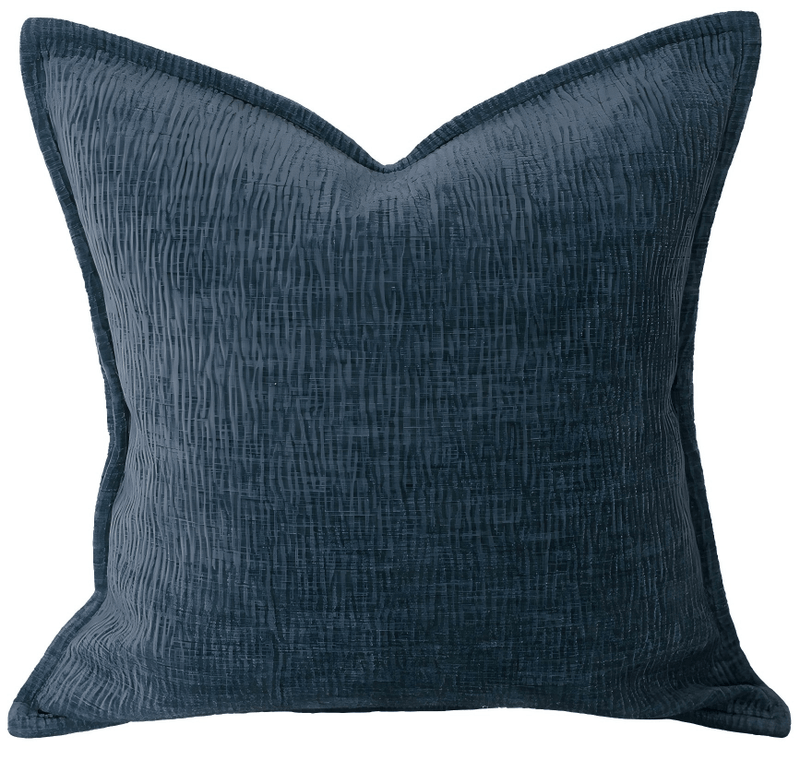 Atmacha Home & Living Cushion 45x45 cm / Navy RIPPLE TEXTURE CHENILLE NAVY / 45x45 cm