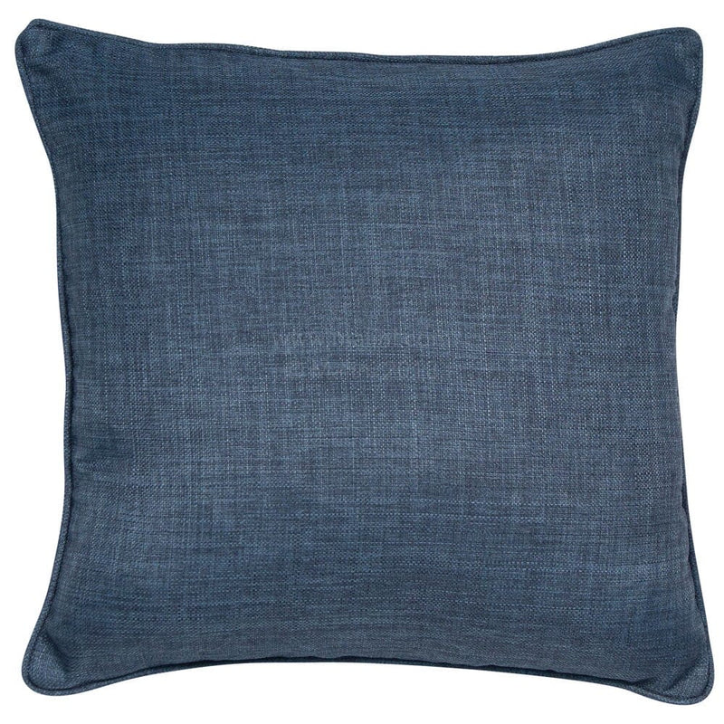 Atmacha Home & Living Cushion 45x45 cm / Navy TEXTURED FAUX LINEN PIPED NAVY / 45x45 cm