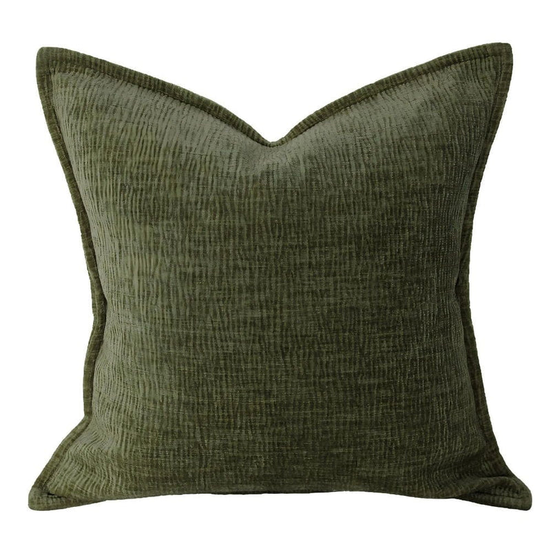 Atmacha Home & Living Cushion 45x45 cm / Olive RIPPLE TEXTURE CHENILLE OLIVE / 45x45 cm